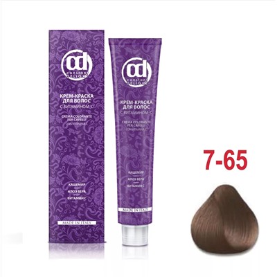 Д 7/65 крем-краска для волос с витамином С средне-русый шоколадно-золотистый 100 мл