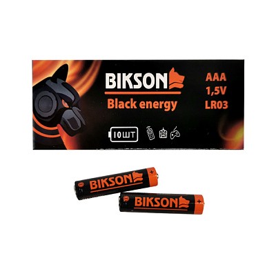 Батарейка BIKSON Black Energy LR03-10CR, 1,5V, АAА,10шт, арт.BN0552-SLR03-10CR (цена за 1 шт.)