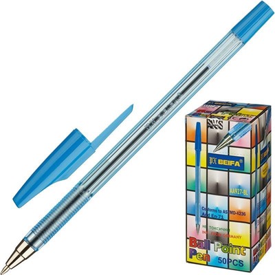 Ручка шариковая 0,7 мм, синяя  Beifa 927