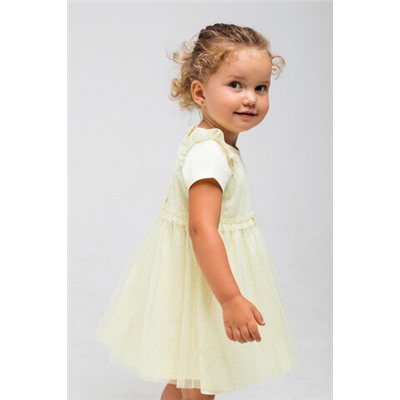 Платье  для девочки  КР 5736/бледно-лимонный к319