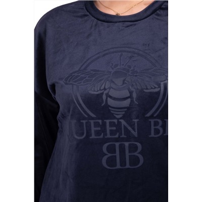 Костюм из велюра - QUEEN BEE - 635 - т. синий