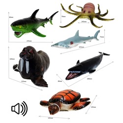 Морское животное в ассортименте 1шт. (2175757) звук, батарейки в комплекте