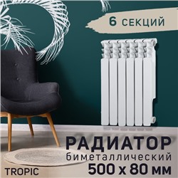 Радиатор Tropic 500x80 мм биметаллический, 6 секций