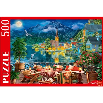Puzzle  500 элементов "Вечер у озера в Гальштате" (Ф500-0746)