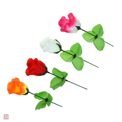 Цветок искусственный роза, 35-40 см, пластик, 4 цвета
