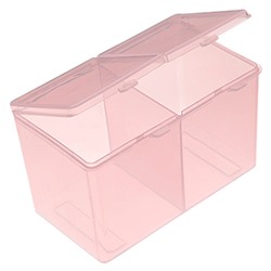 Бокс универсальный пластиковый, 125х70х70мм, 02 Розовый
