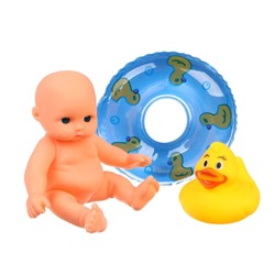 Набор игрушек для ванны «Малыш и 2 игрушки», цвет МИКС