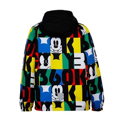 12231370 Куртка текстильная с полиуретановым покрытием для мальчиков (ветровка), разноцветный,черный