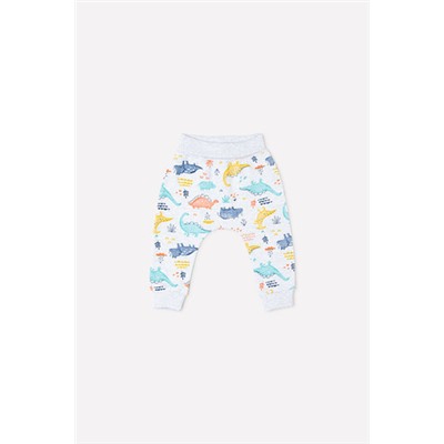 брюки для новорожденных  К 4917/маленькие динозаврики на меланже
