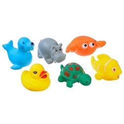 Набор игрушек для ванны «Морские животные», 6 шт, виды МИКС