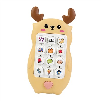 Интерактивный детский телефон - развивайка " Оленёнок " , в коробке