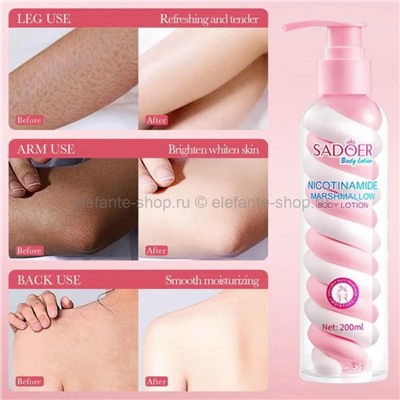 Лосьон для тела Sadoer Nicotinamide Marshmallow Body Lotion 200ml