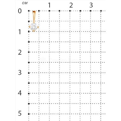Подвеска из золочёного серебра с фианитом 925 пробы 403012-459з