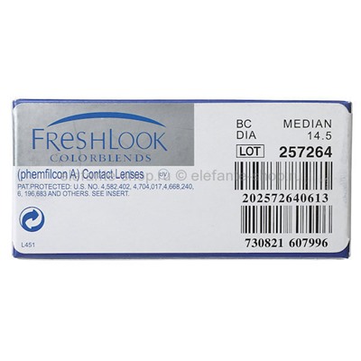 Контактные линзы FRESHLOOK COLORBLENDS (Sterling Gray)