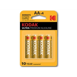 Батарейка KODAK  LR6-4BL ULTRA DIGITAL/Premium (KAA-4 UD) (80/400) (цена за 1 шт.)