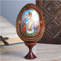 Сувенир Яйцо на подставке икона "Ангел хранитель детский"