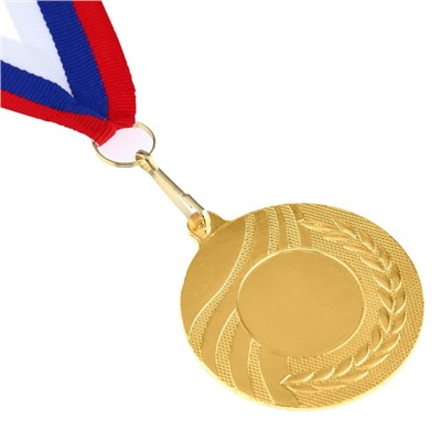 Медаль под нанесение 007 диам 5 см. Цвет зол. С лентой