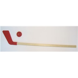 Набор: клюшка хоккейная 80см + шайба (пластик/дерево) (КХ-1-55)