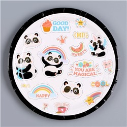 Тарелка бумажная «Панда», в наборе 6 шт.
