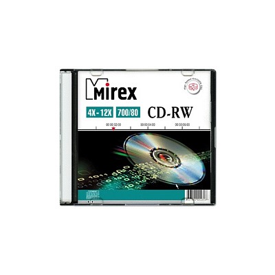 CD-RW Mirex 700Мб 4X-12x Slim case