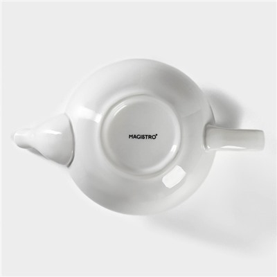 Чайник фарфоровый заварочный Magistro «Бланш», 1 л, цвет белый