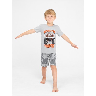 CWKB 50134-23 Комплект для мальчика (футболка, шорты),серый