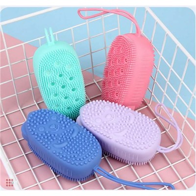 Силиконовая массажная губка для тела Bubbles Bath Brush