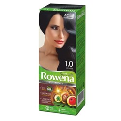 Rowena soft silk Стойкая крем-краска для волос тон 1.0 черный
