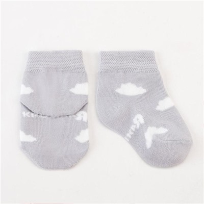 Носки Крошка Я "Облака", серый, 8-10 см