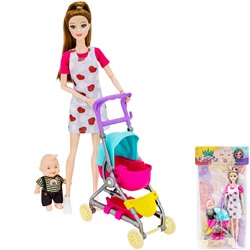 Кукла Miss Kapriz 61806YS Мама с малышом в коляске, в пак. в Самаре