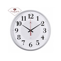 Часы настенные "21 Век" круг d=29см, корпус серебрянный "Серебрянные ромбы"  2940-105