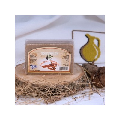 Натуральное оливковое мыло КОРИЦА Knossos, 100г
