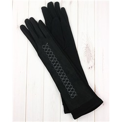 Перчатки женские удлинённые, 35 см Черный