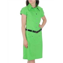 9413 LT.GREEN Платье женское (85% хлопок, 10% вискоза, 5% лайкра)
