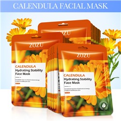 Успокаивающая тканевая маска для лица с экстрактом календулы ZOZU Calendula Hydrating Stability Face Mask, 25гр