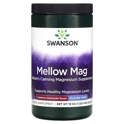 Swanson, Mellow Mag, малиновый лимонад, 543 г (19 унций)