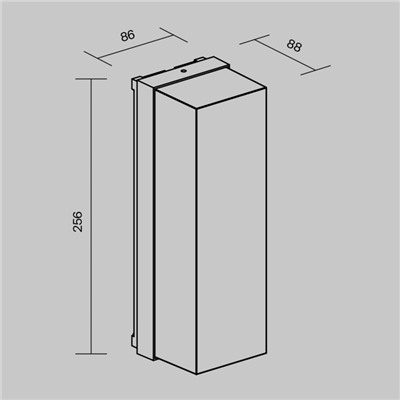 Бра Outdoor O450WL-01GF, E27, 1х15 Вт, 256х86х88 мм, графит