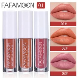 Набор блесков для губ FAFAMOON Mini Matte Up Crcam Kit 3in1 #1