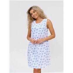Ночная сорочка женская Текс-Плюс, цвет белый голубой