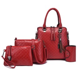 Набор сумок из 4 предметов, арт А95, цвет:красный ОЦ