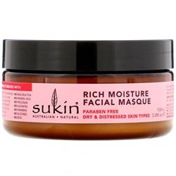Sukin, Интенсивно увлажняющая маска для лица, «шиповник», 100 мл (3,38 жидк. унции)
