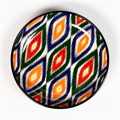 Ляган Риштанская Керамика "Атлас", 25 см, разноцветный