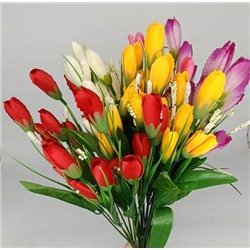 Цветы искусственные декоративные Крокусы 21 бутон + белые цветочки 35 см