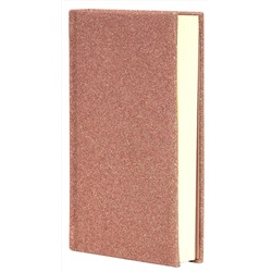 Книжка записная B6 117x165 мм 80 листов точка/линия LOREX TWINKLE интегральная обложка розовая с глиттером, с ляссе