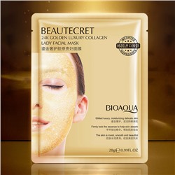 Гидрогелевая маска для лица Bioaqua Beautecret 24k Golden Luxury Collagen Lady Facial Mask