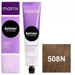 Перманентный краситель SoColor Pre-Bonded коллекция для покрытия седины, 508N светлый блондин - 508.0, 90 мл