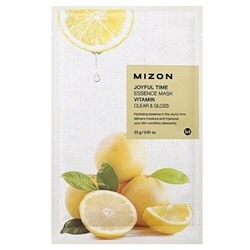 Тканевая маска для лица с витамином Mizon Joyful Time Essence Mask Vitamin, 23гр