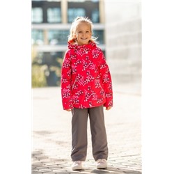 410-22в Куртка (комплект) для девочки "Мириам", ягодный принт/сливовый
