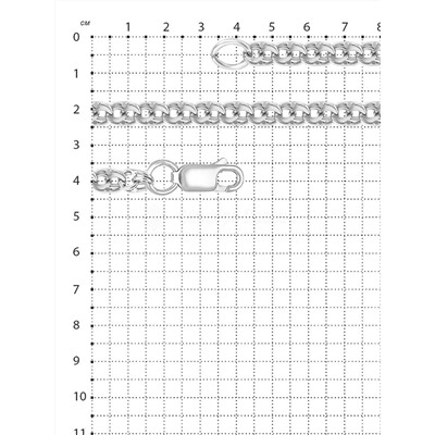 Цепь из серебра родированная - Бисмарк Бисмарк(1,1)ра