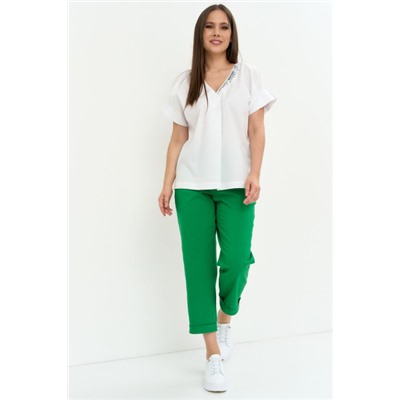 Блуза, брюки  Магия моды артикул 2233 белый-зеленый